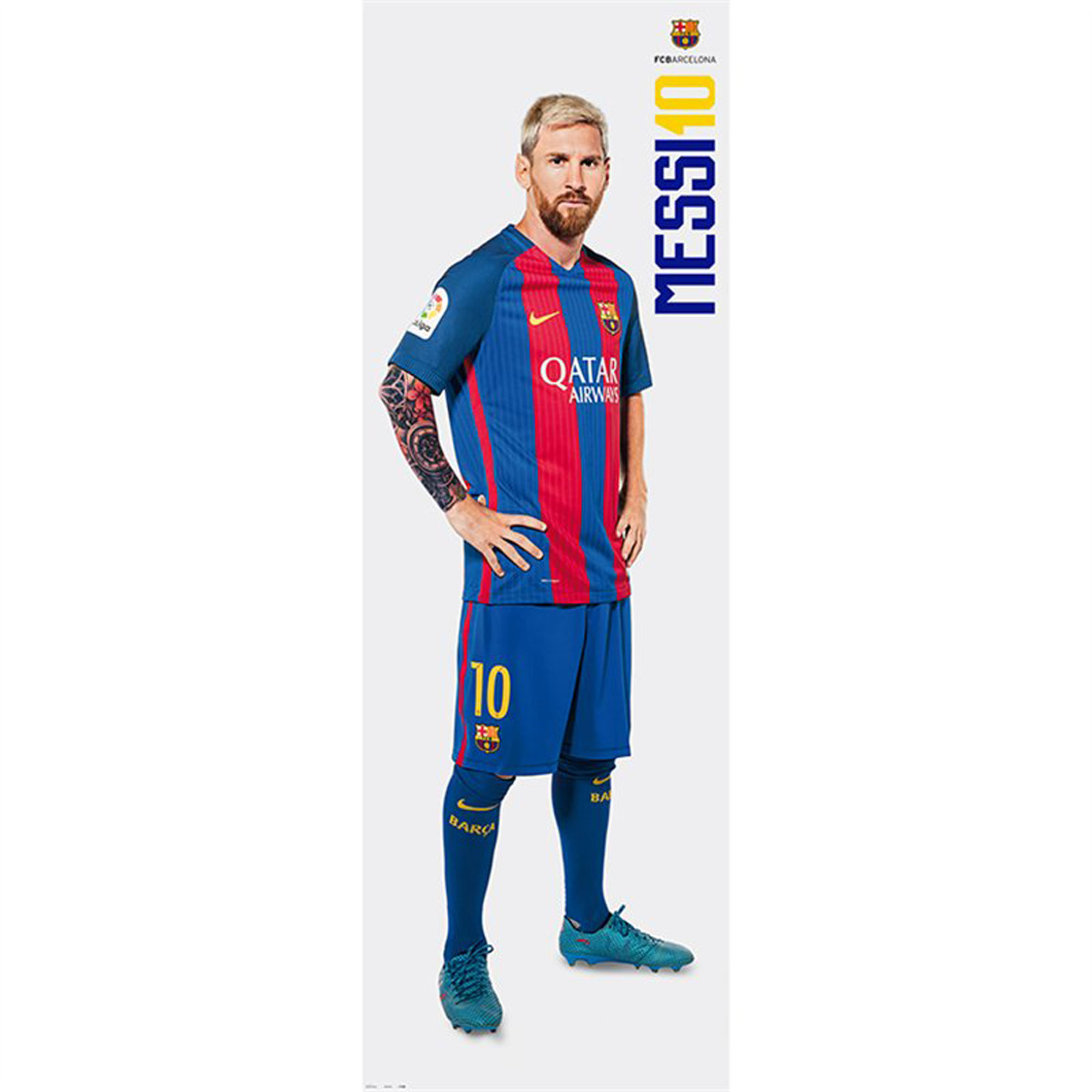 Fußball Messi 16/17 Sport Tür Poster Plakat Druck Grösse 53x158 cm Barcelona 